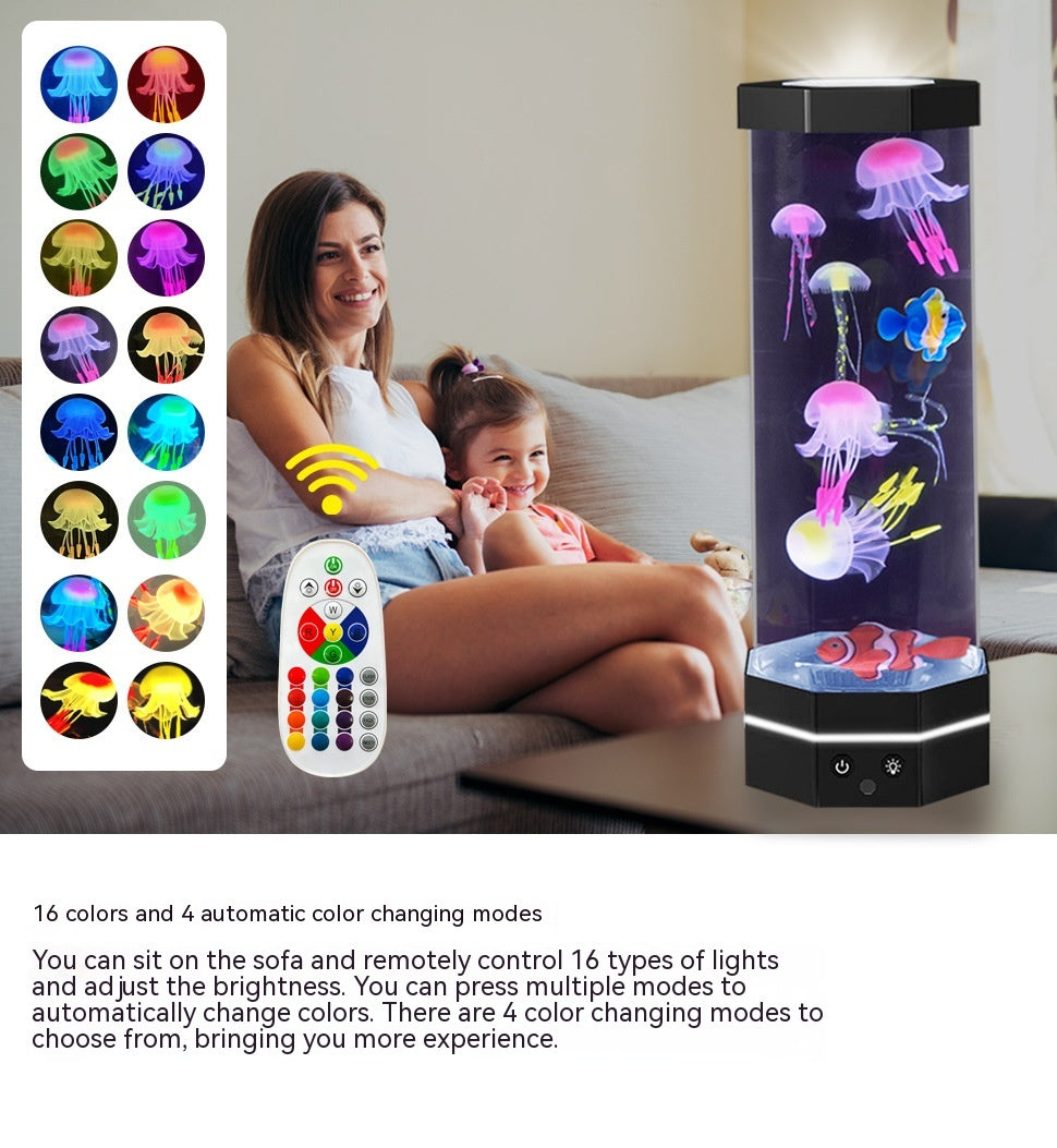 15-inch Jellyfish Lamp: 17 Color Changing, Remote Control, USB
