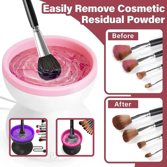 Portable USB Electric Makeup Brush Cleaner for All Brushes