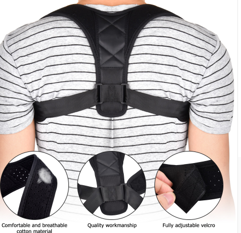 Adjustable Back Support Strap for Posture Correction and Lumbar Support