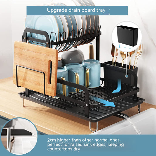 Home Kitchen Double-layer Draining Rack