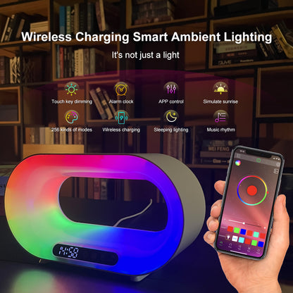 3-in-1 Smart LED Lamp: Light, Charger, Alarm (APP-Controlled)