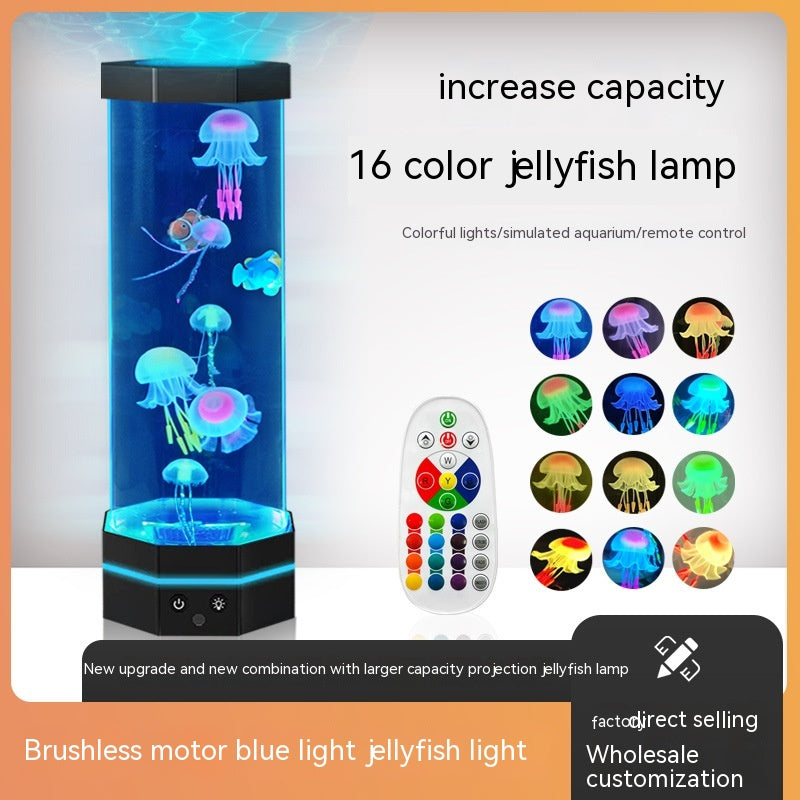 15-inch Jellyfish Lamp: 17 Color Changing, Remote Control, USB